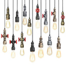 Axyaa Vintage Industrial Iron Pipe Pendant Lamp Fixture