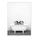 Axyaa Panda Giraffe Bear Elephant Nursery Wall Art Canvas Print
