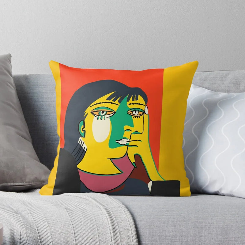 Picasso Abstract Art Decorative Cushion Cover by Axyaa