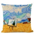 Van Gogh Self Portrait Cushion Cover by Axyaa - Home Decor