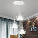 Axyaa 3-Head Diamond Pendant Light for Modern Dining Room & Kitchen