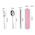 Axyaa Stainless Steel Cutlery Set Boxed - Perfect for Camping, Travel, and Hiking