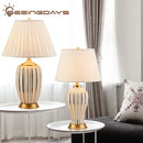Axyaa Ceramic Table Lamp: Light Luxury Post Modern American Style, Bedroom & Living Room Lamps