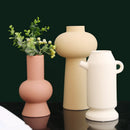 Axya Ceramic Vase for Home Living Room Decor with Fake Flowers and Succulents