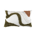 Beige Grey Tufted Coral Pillow Cover by Axyaa for Stylish Home Decor