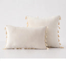 Velvet Tassel Throw Pillow Cover for Couch & Sofa - Axyaa Branded Luxe Accent Cushions