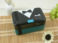 Axyaa Romantic Couple Lunch Box: Creative Microwave Bento with Tableware, 600ml