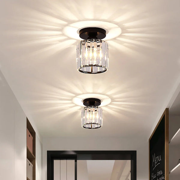 Axyaa Modern Luxury Crystal Ceiling Light for Corridor and Balcony