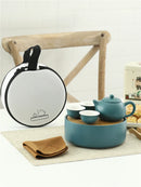 Axya Ceramic Tea Set with Portable Storage Box and Drain, Kung Fu Tea Home Decoration Gift