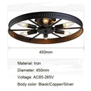 Axyaa Industrial Round Iron Ceiling Lamp, E27 Living Room Lighting