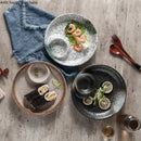 Axya Ceramic Dumpling Plate with Sauce Compartment - Restaurant Quality