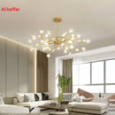 Axyaa Modern G4 LED Iron Chandelier - Stylish Tree Branch Lamp for Home Decor