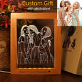 Axyaa Custom Photo Night Light Wooden Base Frame Lamp - Personalized Gift