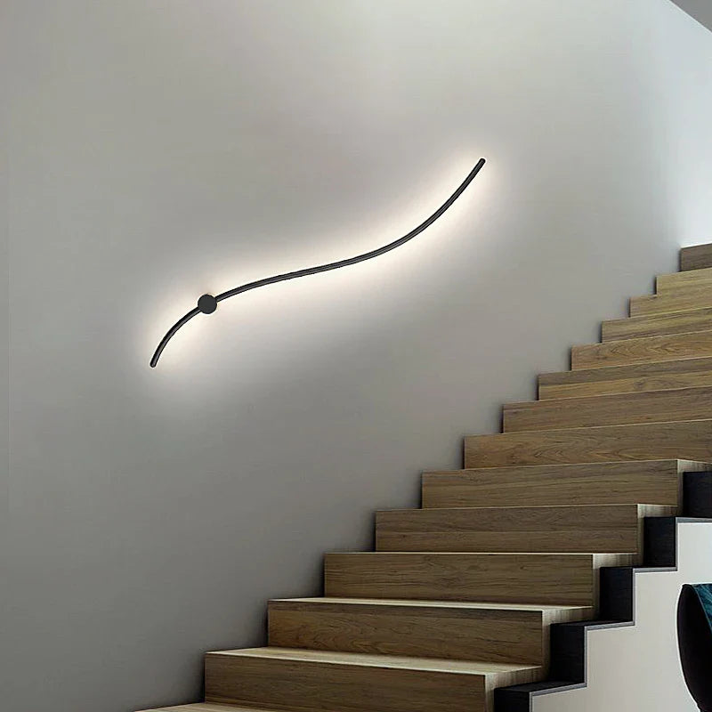 Axya Black LED Metal Wall Lamp for Bedroom, Living Room & Staircase