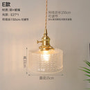 Axyaa Nordic Style Copper Pendant Light with Glass Shade - Modern Hanging Lamp