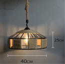 Axyaa Rattan Woven Pendant Light E27 Hanging Lamp for Dining Room Bar