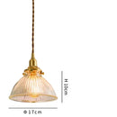 Axyaa Copper LED Pendant Lights | Japanese Style Glass Ball Vintage Hanging Lamp