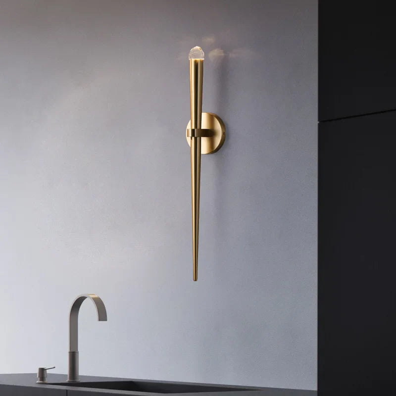 Axyaa Crystal Luxury Wall Lamp Minimalist Bedroom Bedside Designer Home Loft Sconce