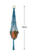 Boho Macrame Plant Hanger Tapestry | Extra Long Net Pocket for Indoor Plants by Axyaa