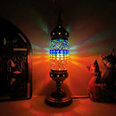 Axyaa Vintage Turkish Mosaic Table Lamp Handcrafted Glass Night Light