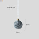 Axyaa Nordic Ceramic Pendant Lamp Modern Japanese Style Copper Hanging Light