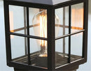 Axyaa Outdoor E27 Pole Light Pillar Lantern with Clear Glass Shade