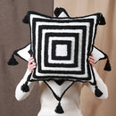Axyaa Tufted Geometric Cushion Cover for Modern Home Decor