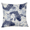 Axyaa Fish Series Cotton Linen Cushion Cover 45X45Cm Home Decor Sofas