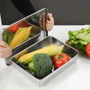 Axyaa Stainless Steel Serving Tray with Lid - Kitchen Organizer Tray
