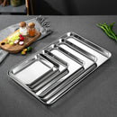 Axyaa Stainless Steel Food Storage Tray Steamed Sausage Plates Fruit Baking Pan
