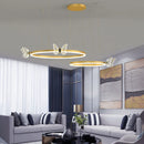 Axyaa Nordic Butterfly Crystal Chandelier: Modern Luxury Lighting for Living Room, Bedroom & Dining Area