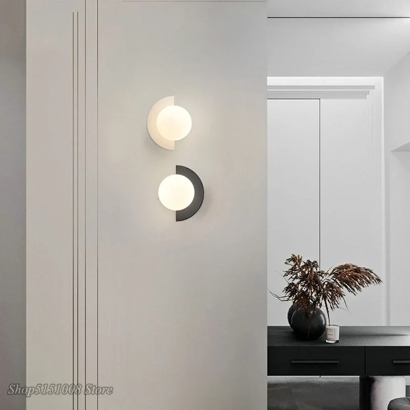 Axyaa Nordic Bedside Wall Lamp - Modern Minimalist Art Light for Luxury Living Room