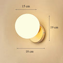 Axyaa Nordic Moon Iron Glass Wall Lights E27 Applique Murale Wood Stairs LED