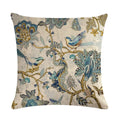 Axyaa Bird Print Cotton Linen Cushion Cover 45X45cm