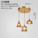 Axyaa Nordic Amber Glass Pendant Lights with Vintage Copper Finish