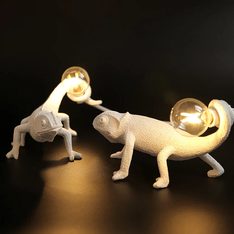 Nordic LED Resin Chameleon Table Lamp by Axyaa - Bedroom & Living Room Decor