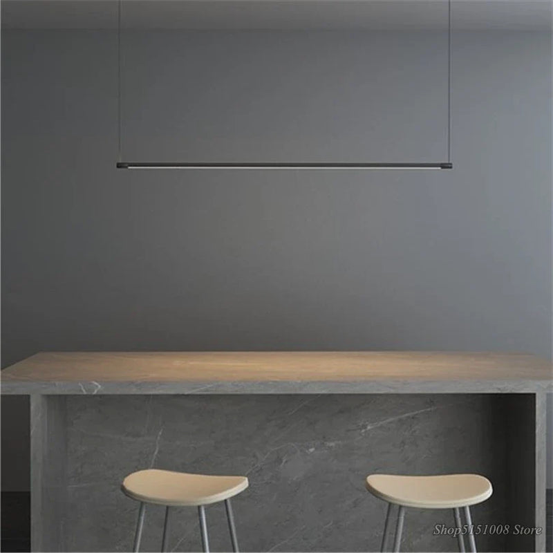 Nordic Designer Linear Pendant Light for Kitchen Island and Dining Table by Axyaa.