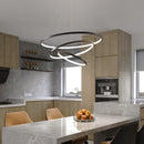 Axyaa Modern Circle Rings Pendant Light - White/Gold/Black Luster Lamp
