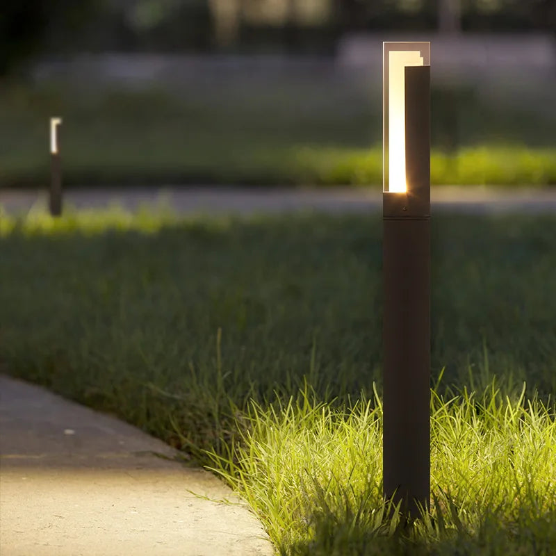 Axyaa 10W LED Garden Lawn Light Aluminum Pillar Outdoor Bollard Lamp