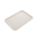 White Plastic Dinner Plate Set by Axyaa: Nordic Style Rectangular Tray for Home & Hotel