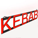 Axyaa LED Kebab Store Lights Sign - Bright Wall Decoration for Coffee Dinner Bar