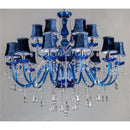 Axyaa Luxury Crystal Candle Chandelier Red LED Light Fixtures