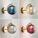 Axyaa Modern Nordic Glass Ball Wall Lamp for Living Room, Bedroom, and Aisle Indoor Decor with LED Bulb