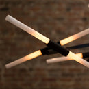 Axyaa Glass Branch Chandelier: Modern Designer Lighting for Home, Hotel & Farmhouse