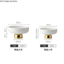 Axya White Ceramic Tall Fruit Plate Stand Tableware for Desserts and Snacks
