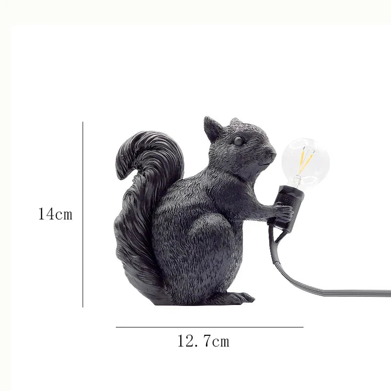 Axyaa Squirrel Night Lamp: Nordic Cute Animal Kids Room Decor