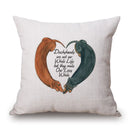Axyaa Dachshund Dog Print Cotton Linen Pillow Covers 45X45cm