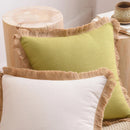 Axyaa Cotton Linen Cushion Covers 18x18 for Bed Living Room Sofa - Nordic Style Home Decor
