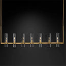 Axyaa Glass Chandelier Chrome Pendant Lamp with LED Lighting