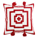 Axyaa Floral Embroidery Pillow Cover 45x45cm Soft Cozy Home Decor